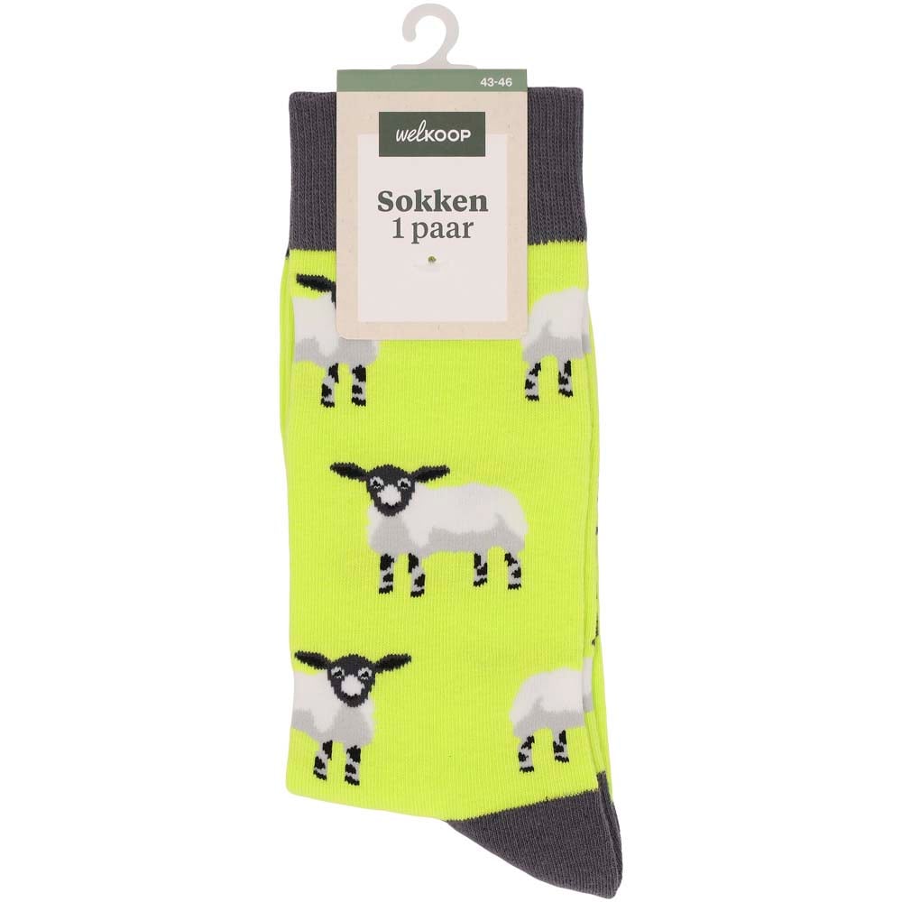 Welkoop Fun Schaap - Sokken - Geel - 39-42