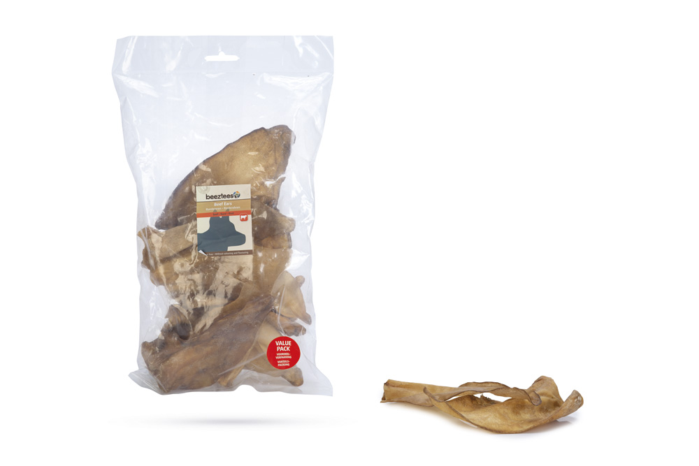 Beeztees Runderoren Voordeelverpakking- Hondensnack - 12 Stuks
