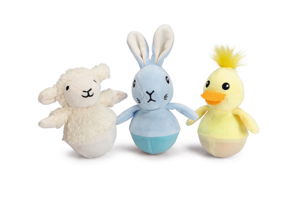 Beeztees Paaswobbler Pluche - Kattenspeeltje