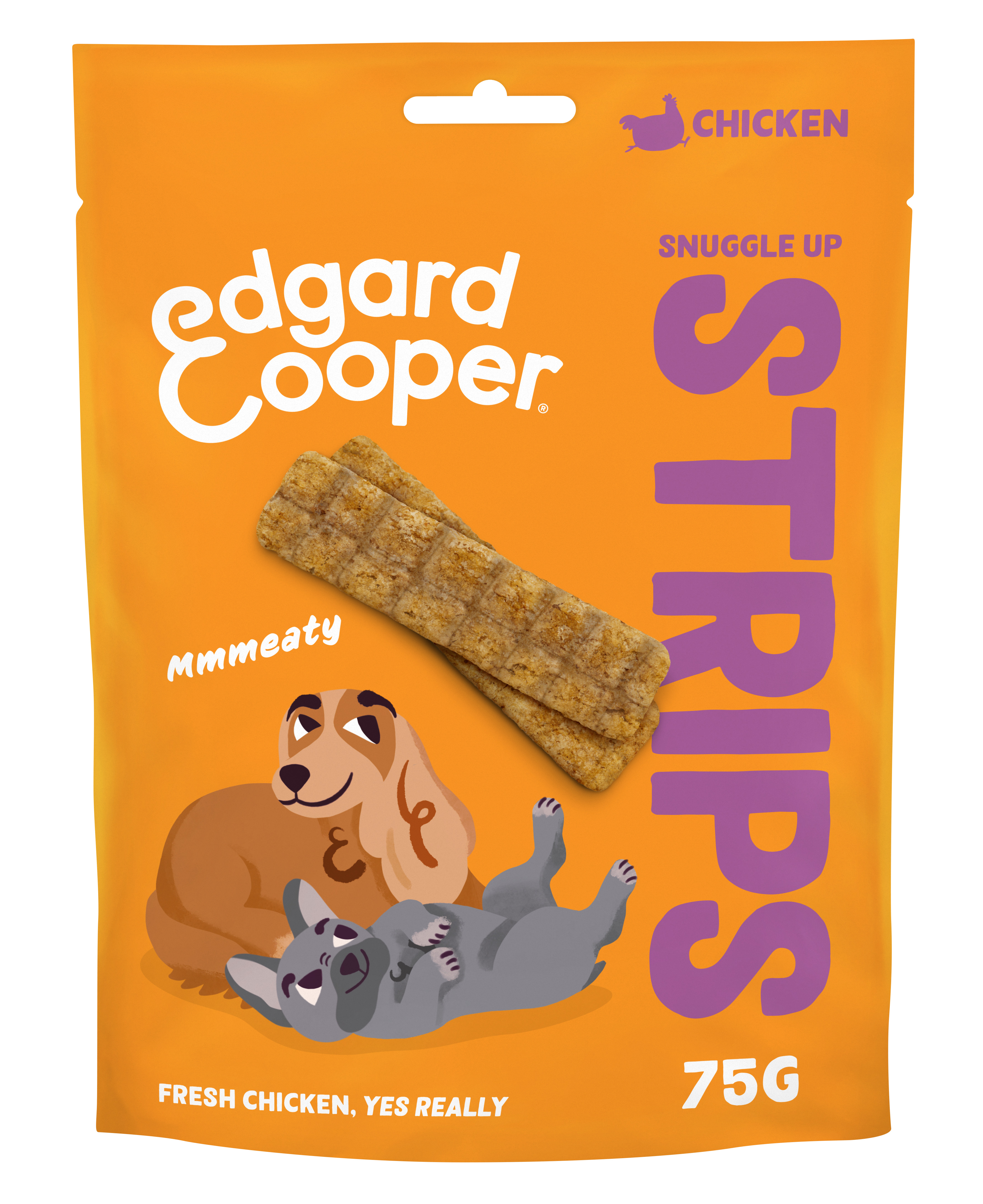 Edgard en Cooper Strips Adult - Hondensnack - 75 Gram - Kip Edgard en Cooper Strips Adult - Hondensnack - 75 Gram - Kip