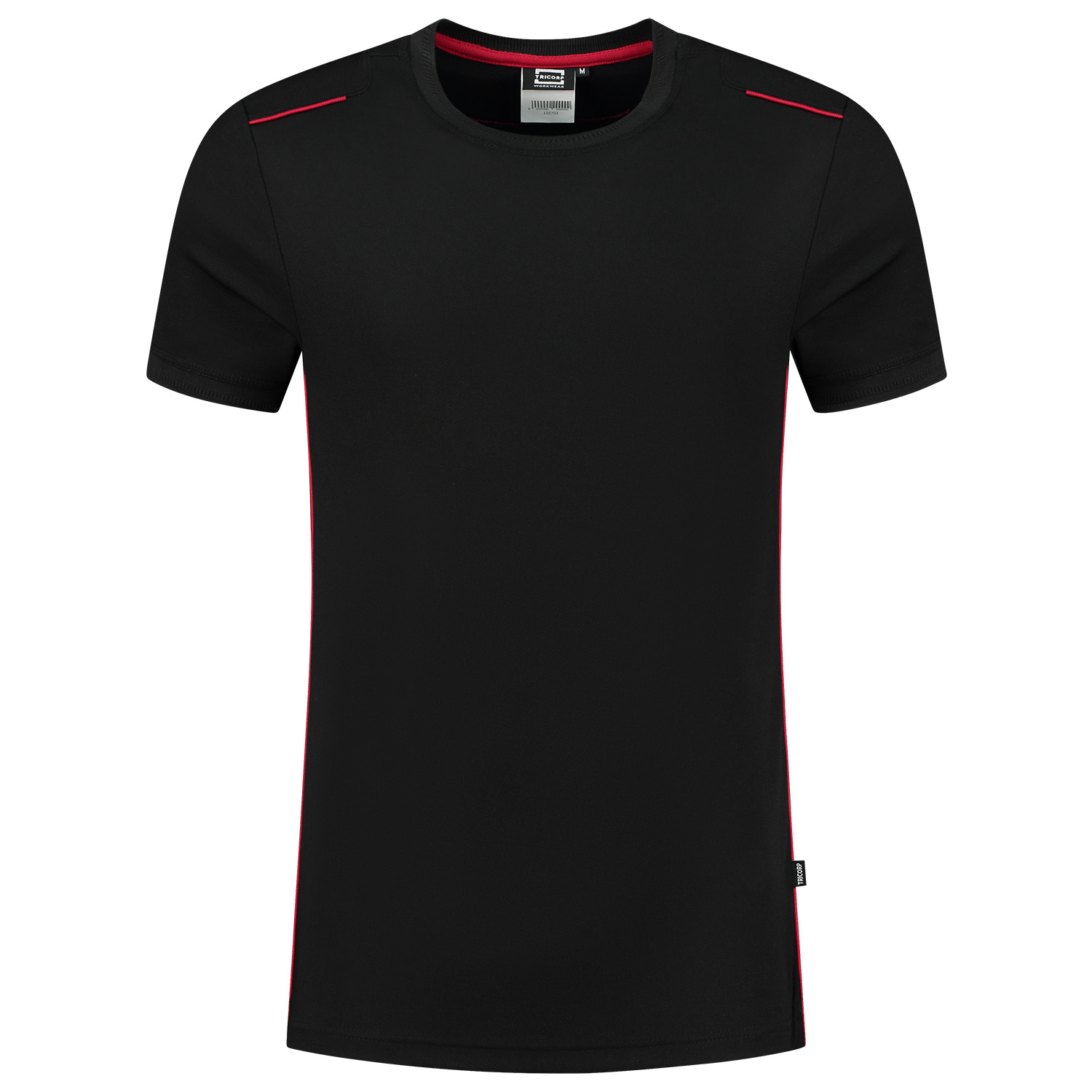 Tricorp Accent  102703 - T-shirt - Zwart/Rood - 3XL