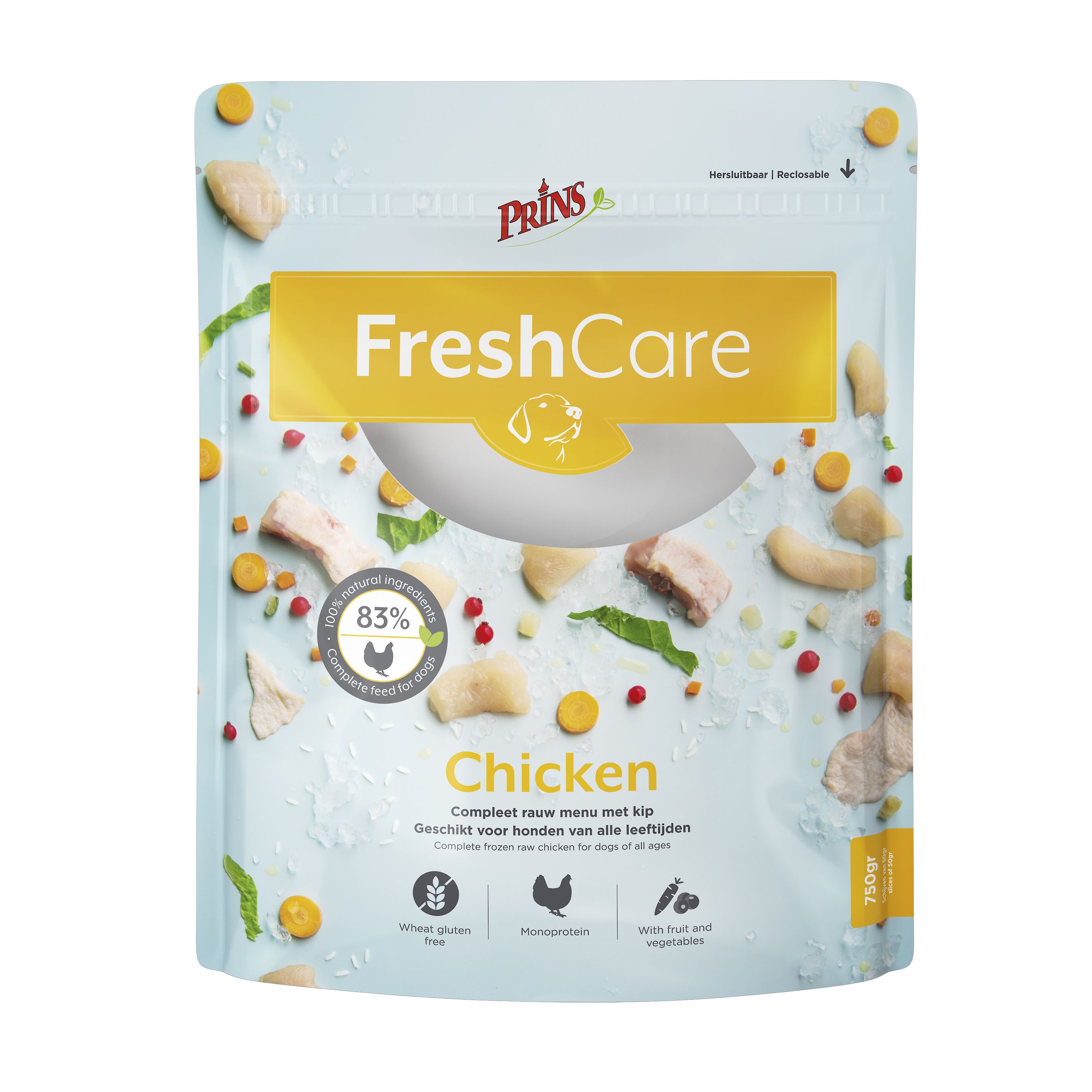 Prins FreshCare - Hondenvoer - 0.75 Kilogram - groente, kip