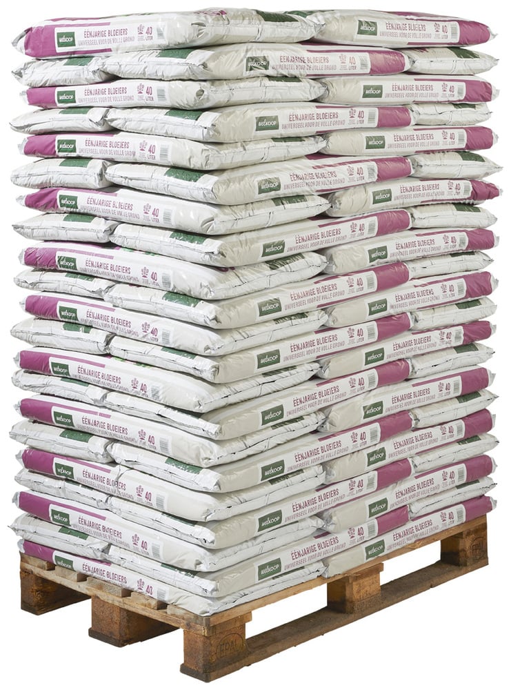 Welkoop Eenjarige bloeiers Universeel - Potgrond 40L Pallet - 63 Stuks
