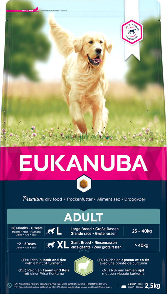 Eukanuba Dog Adult Large Breed - Hondenvoer - 2.5 Kilogram - gevogelte, lam, rijst