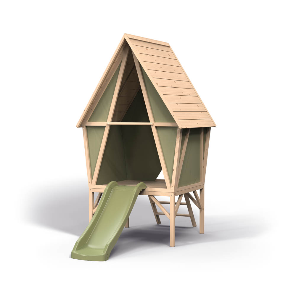 Exit Yuki 300 - Speelhuisje - Groen - Hout|Stof