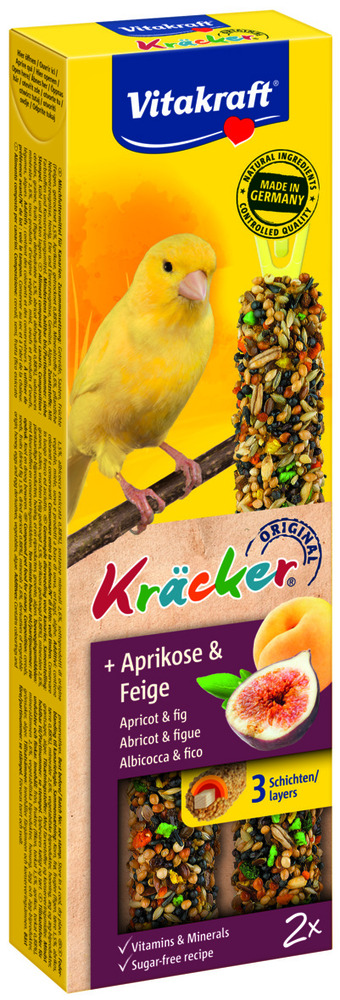 Vitakraft Fruitkracker 2 in 1 Kanarie - 2 Stuks - Fruit - Snacks Vitakraft Fruitkracker 2 in 1 Kanarie - 2 Stuks - Fruit - Snacks