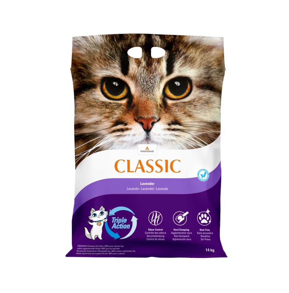 Intersand Classic Lavender - Kattenbakvulling - Fijn - 14 Kilogram - Lavendel