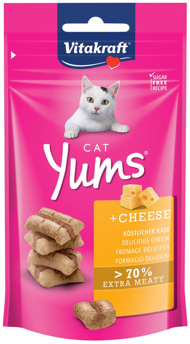 Vitakraft Cat Yums - Kattensnacks - 40 Gram - kaas Vitakraft Cat Yums - Kattensnacks - 40 Gram - kaas