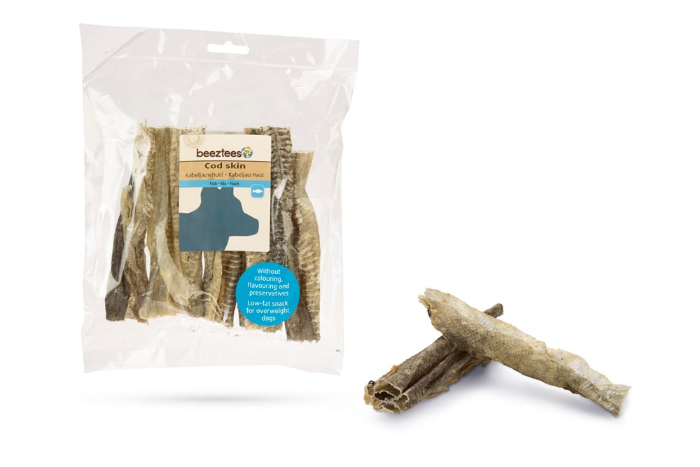 Beeztees Kabeljauwhuid - Hondensnack - 50 Gram - kabeljauw