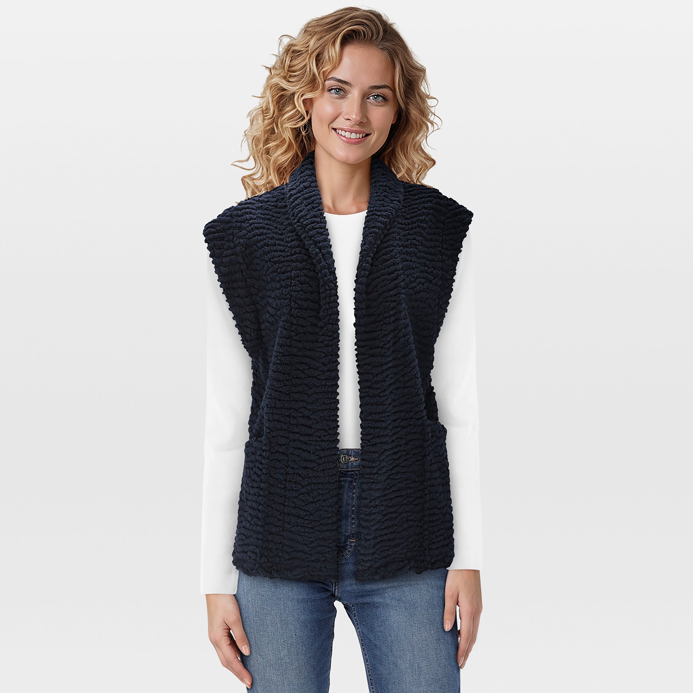 Veleste Gaby - Gilet - Donkerblauw - 36 Veleste Gaby - Gilet - Donkerblauw - 36