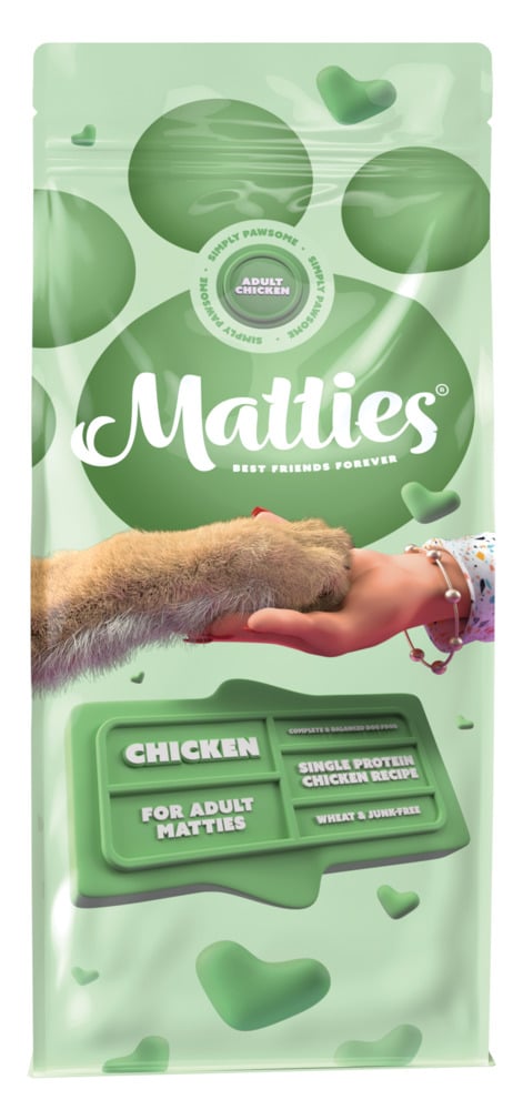 Matties Adult Chicken - Hondenvoer - 12 Kilogram - kip