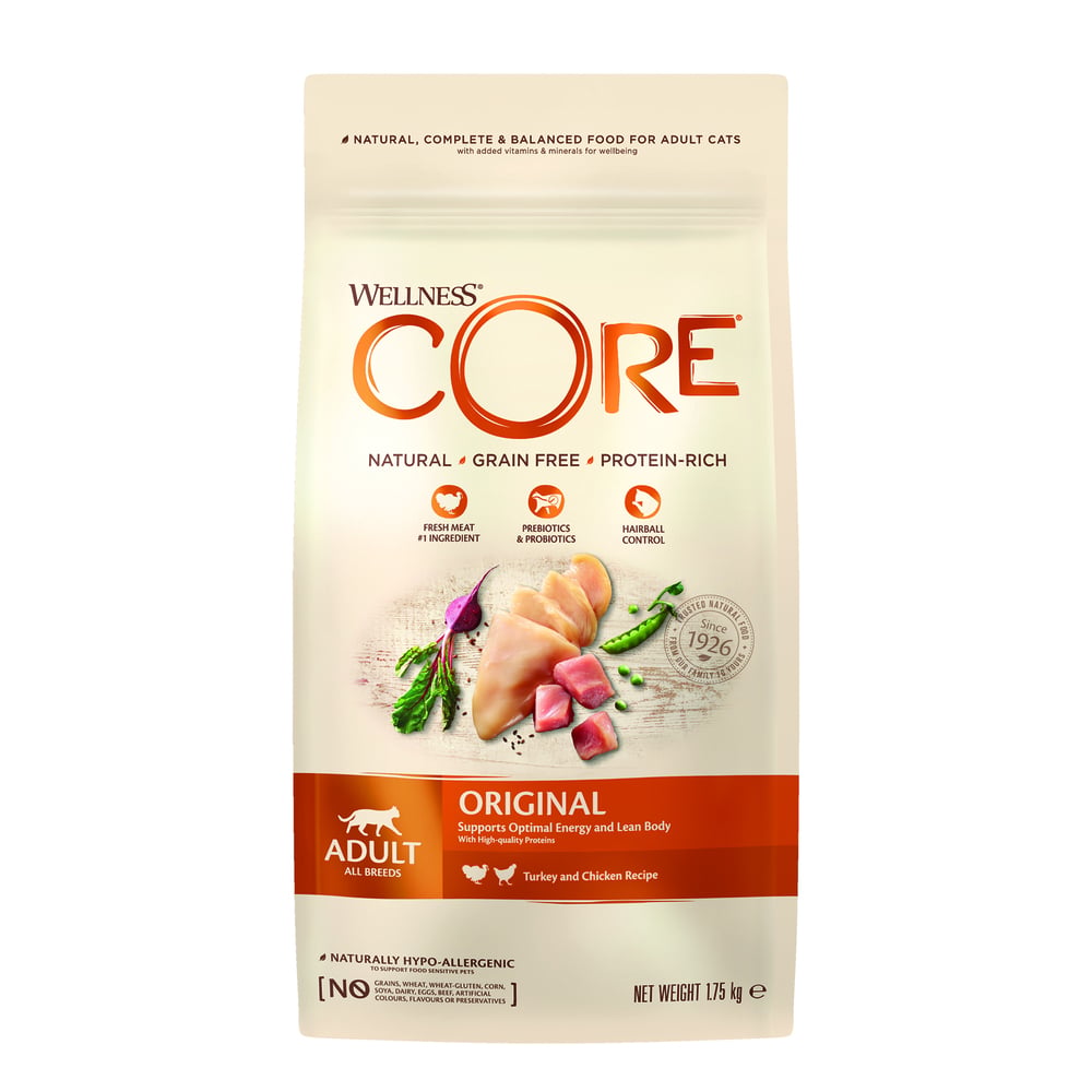 Wellness Core Adult Original - Kattenvoer - 1.75 Kilogram - kip, kalkoen