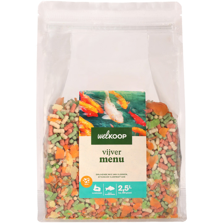 Welkoop Vijvermenu - Vijvervissenvoer - 2.5 Liter
