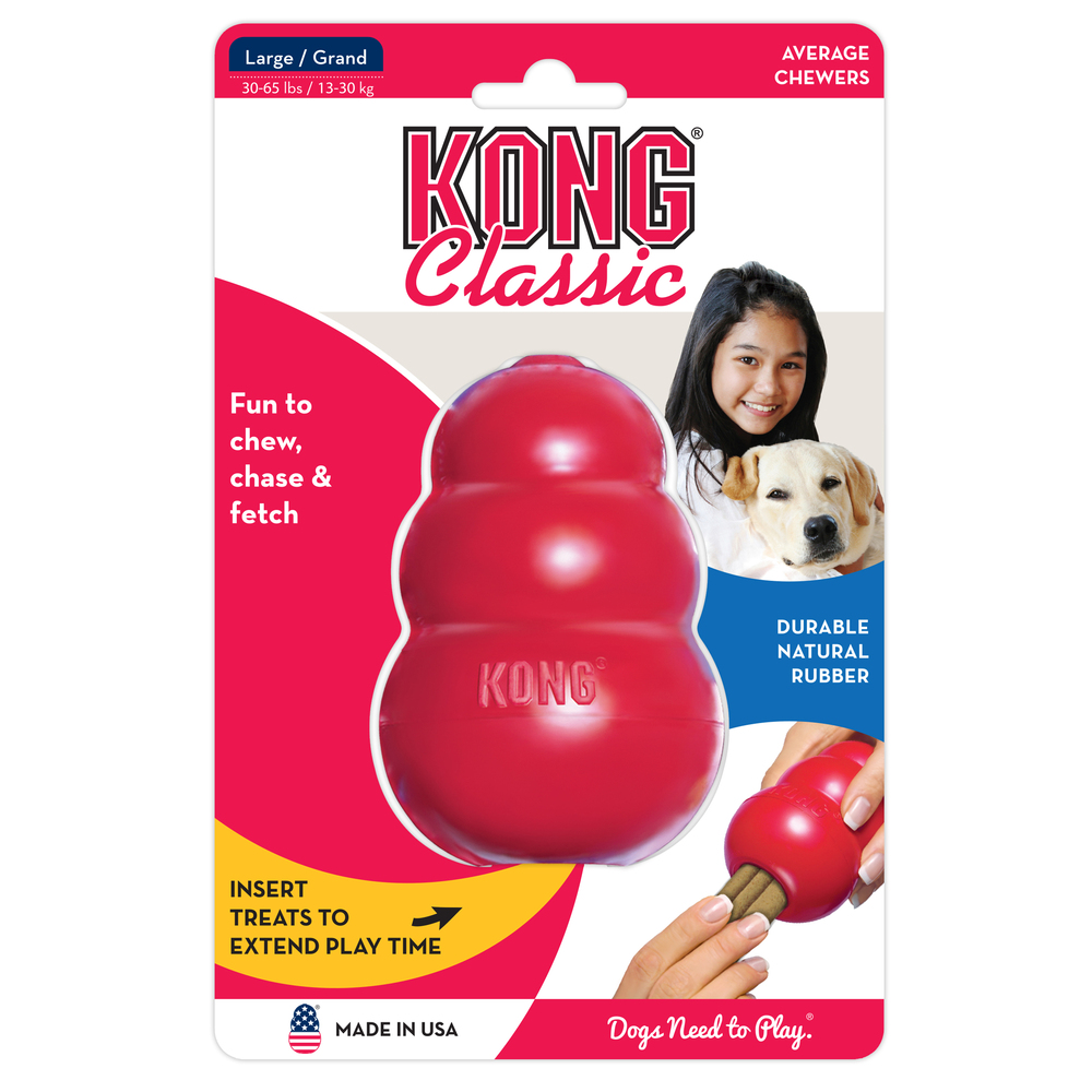 Kong Classic - Vulbaar Hondenspeelgoed - rood - 10x6.5x6.5 cm - L