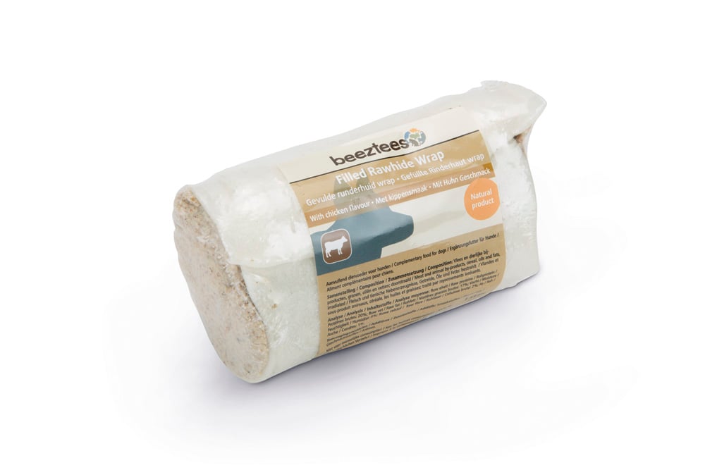 Beeztees Rawhide Wrap- Hondensnack - Kip