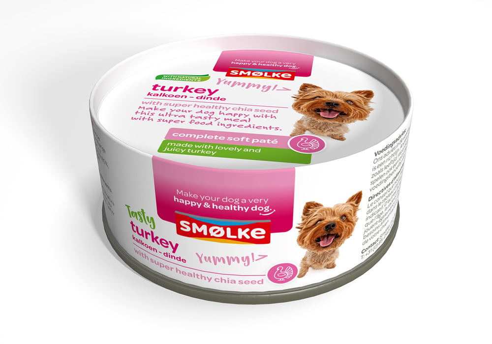 Smolke Complet Soft Paté - Hondenvoer - 125 Gram - kalkoen