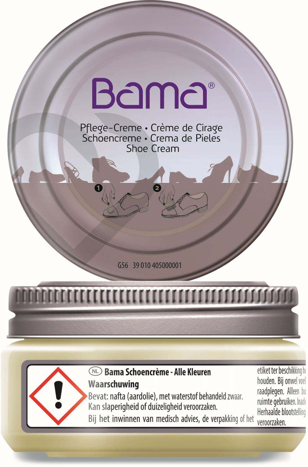 Bama - Schoencrème - 50 Milliliter - Zwart Bama - Schoencrème - 50 Milliliter - Zwart