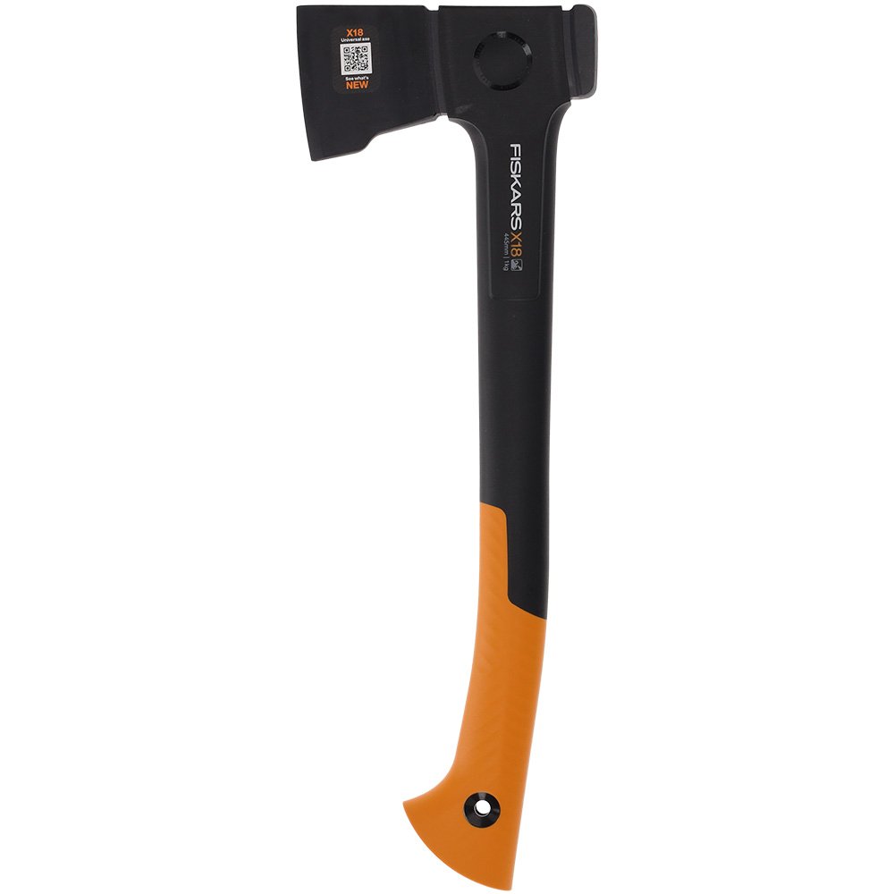 Fiskars X18 - Universele bijl - Zwart, Oranje