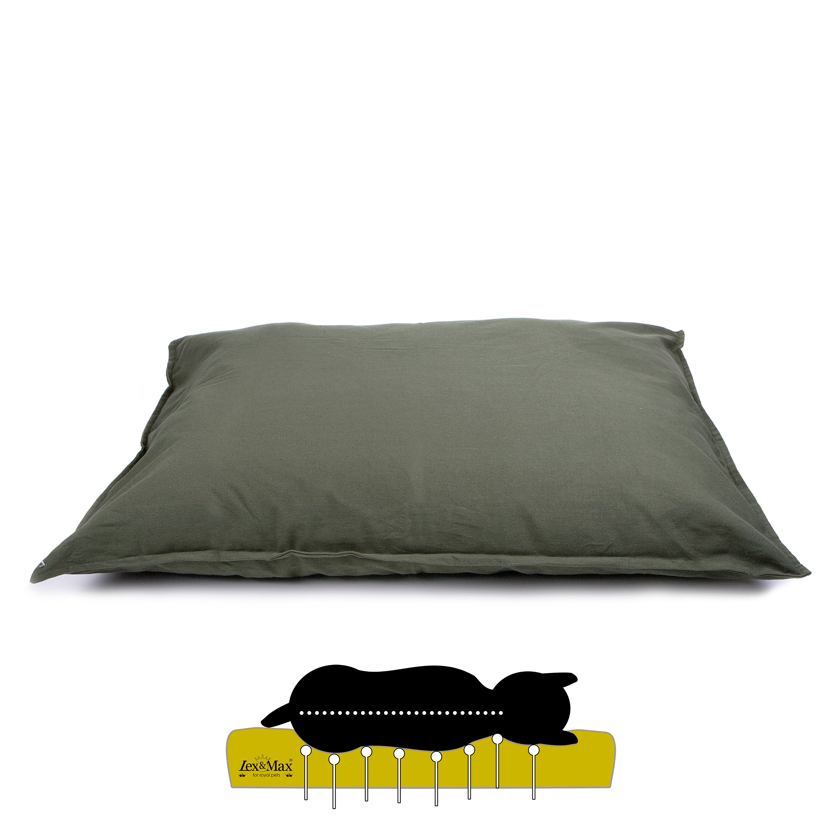 Lex & Max Tivoli - Orthopedisch Hondenkussen - Mosgroen - 70x100x16 cm - L Lex & Max Tivoli - Orthopedisch Hondenkussen - Mosgroen - 70x100x16 cm - L