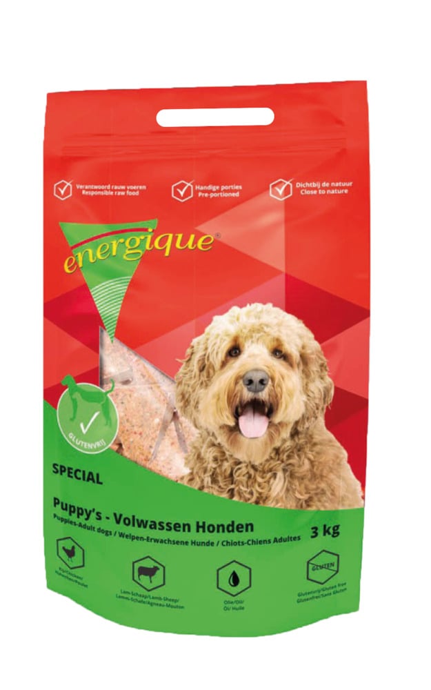 Energique Special - Vers Vlees - Hondenvoer - 3 Kilogram - lam, rijst, kip Energique Special - Vers Vlees - Hondenvoer - 3 Kilogram - lam, rijst, kip