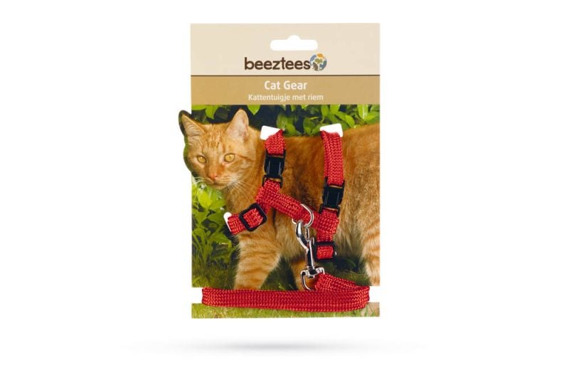 BEEZTEES - Kattentuigje - Rood - 100 cm
