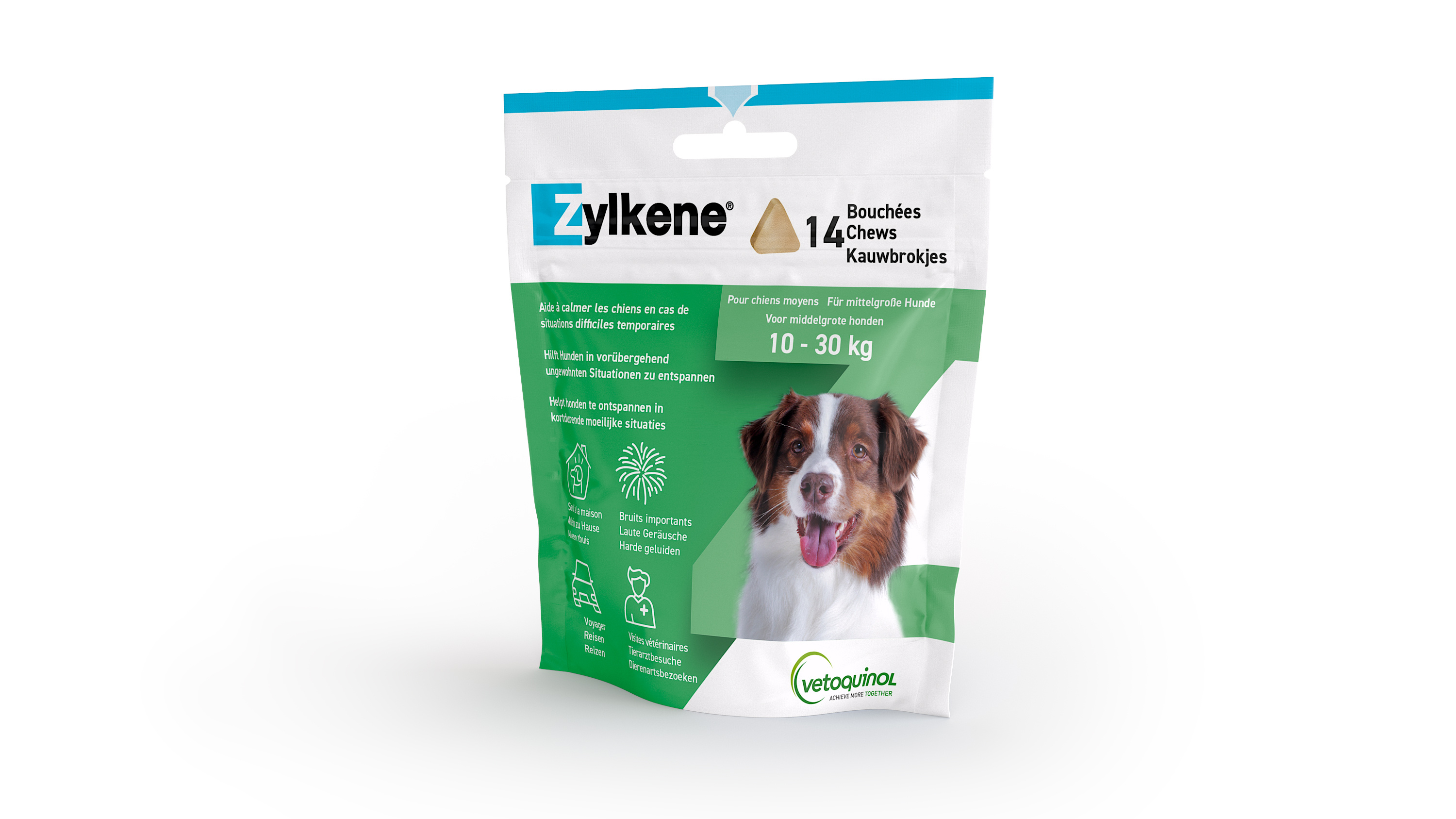 Zylkene Kauwbrokjes - Honden 10-30 kg - Anti stressmiddel Hond - 14 Stuks - M