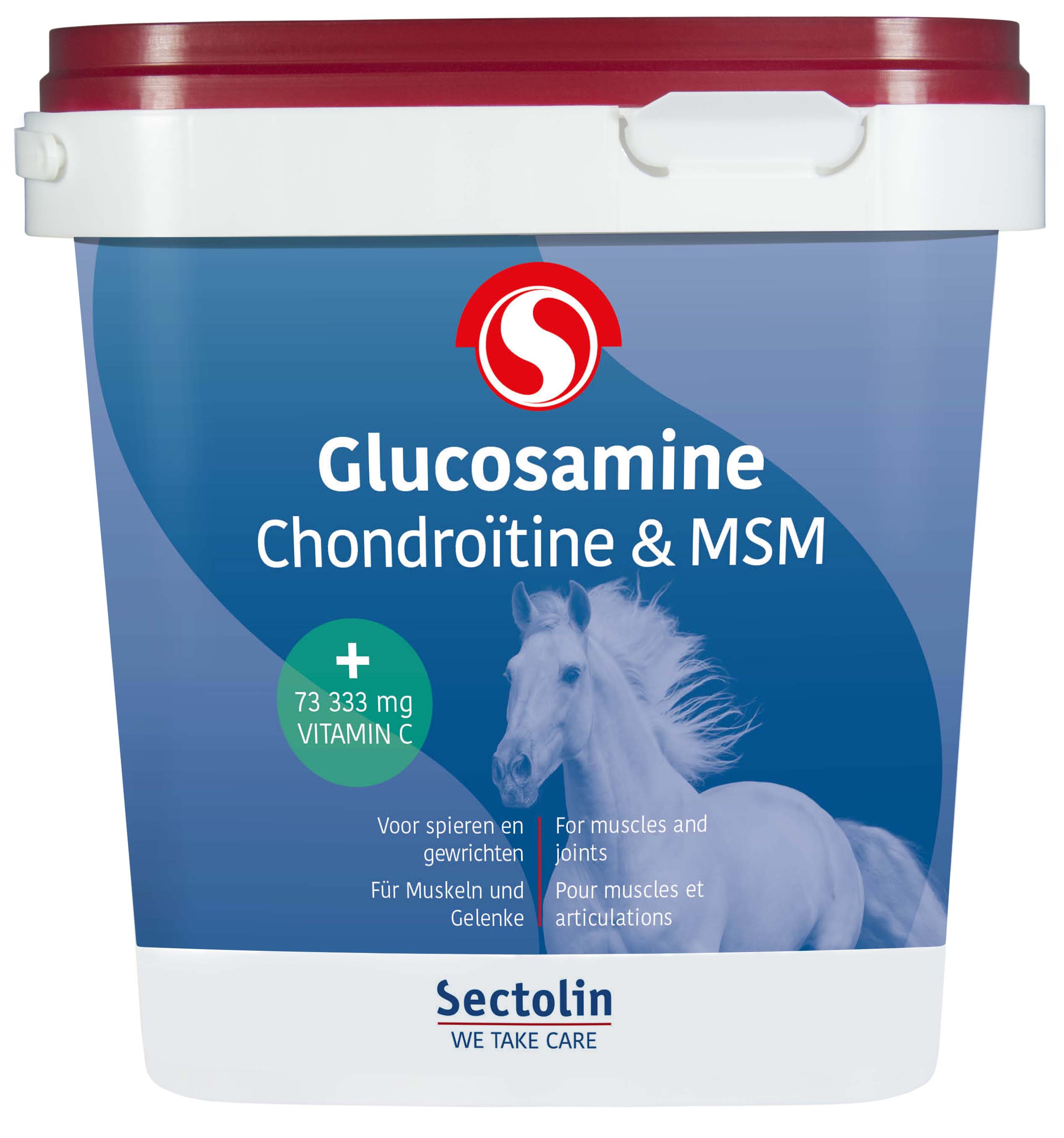 Sectolin Glucosamine - Chondroïtine & MSM  Poeder - Gewricht & Spiersupplement Paard - 1 Kilogram
