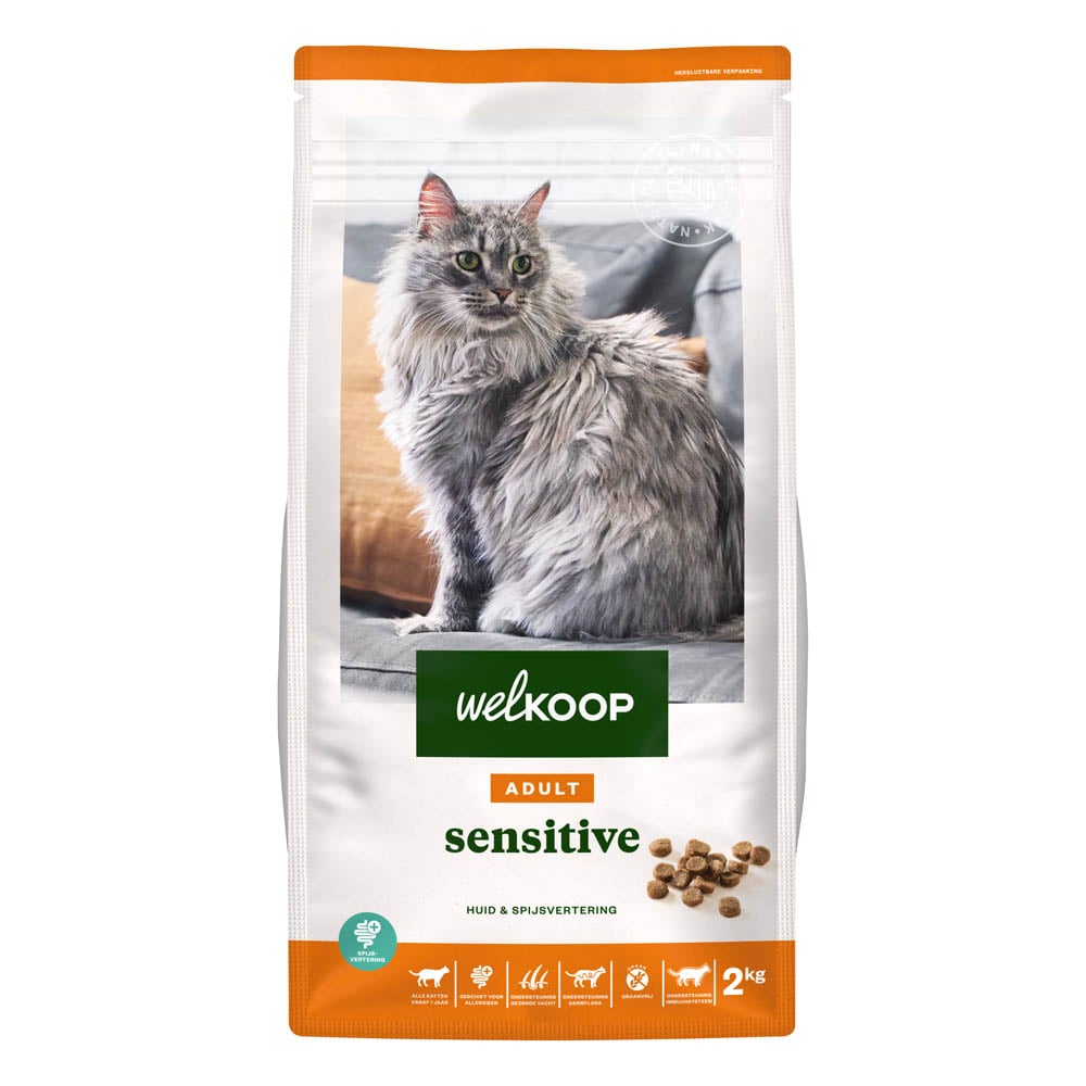 Welkoop Adult Sensitive - Kattenvoer - 2 Kilogram - kip Welkoop Adult Sensitive - Kattenvoer - 2 Kilogram - kip
