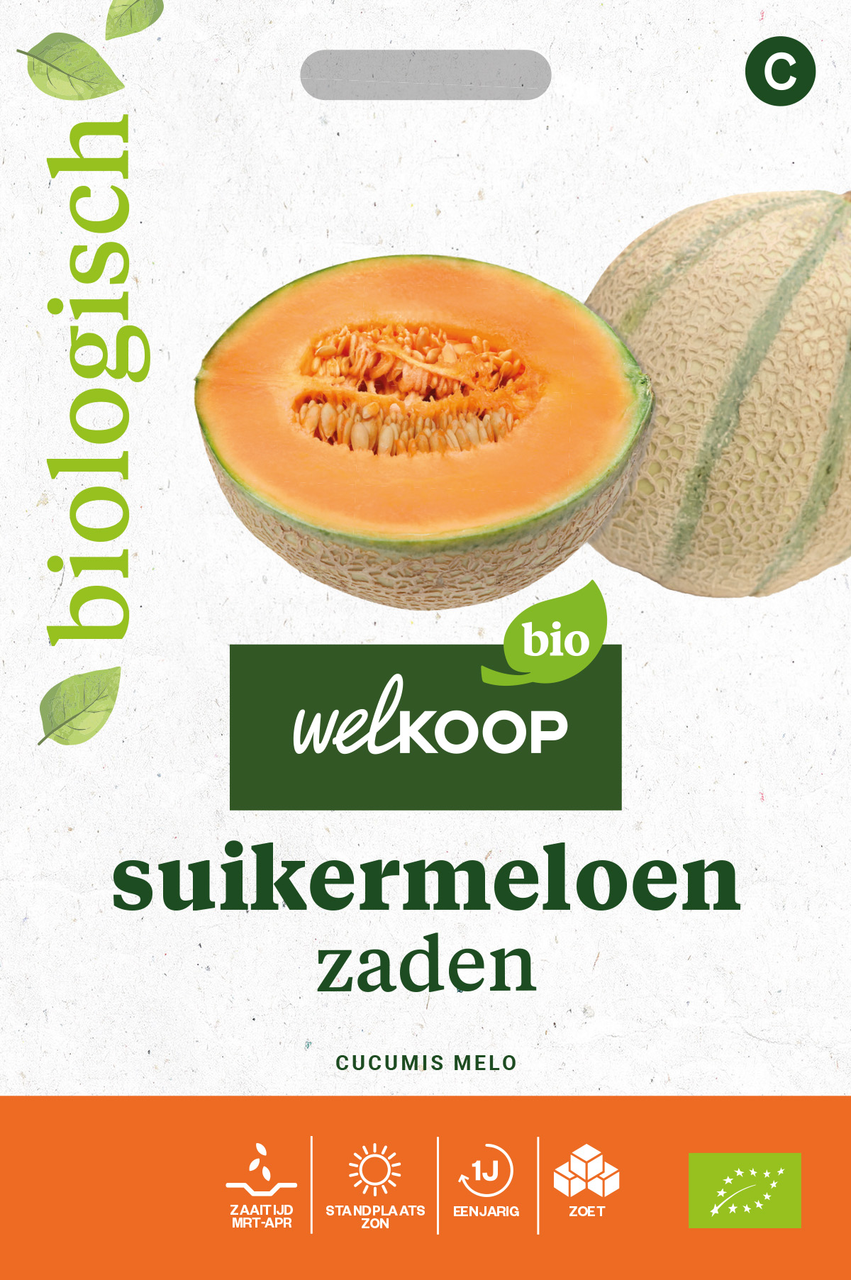 Welkoop Bio - Suikermeloen Zaden - 0.3 Gram