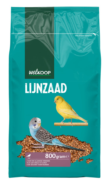 Welkoop Lijnzaad - Vogelvoer - 800 Gram