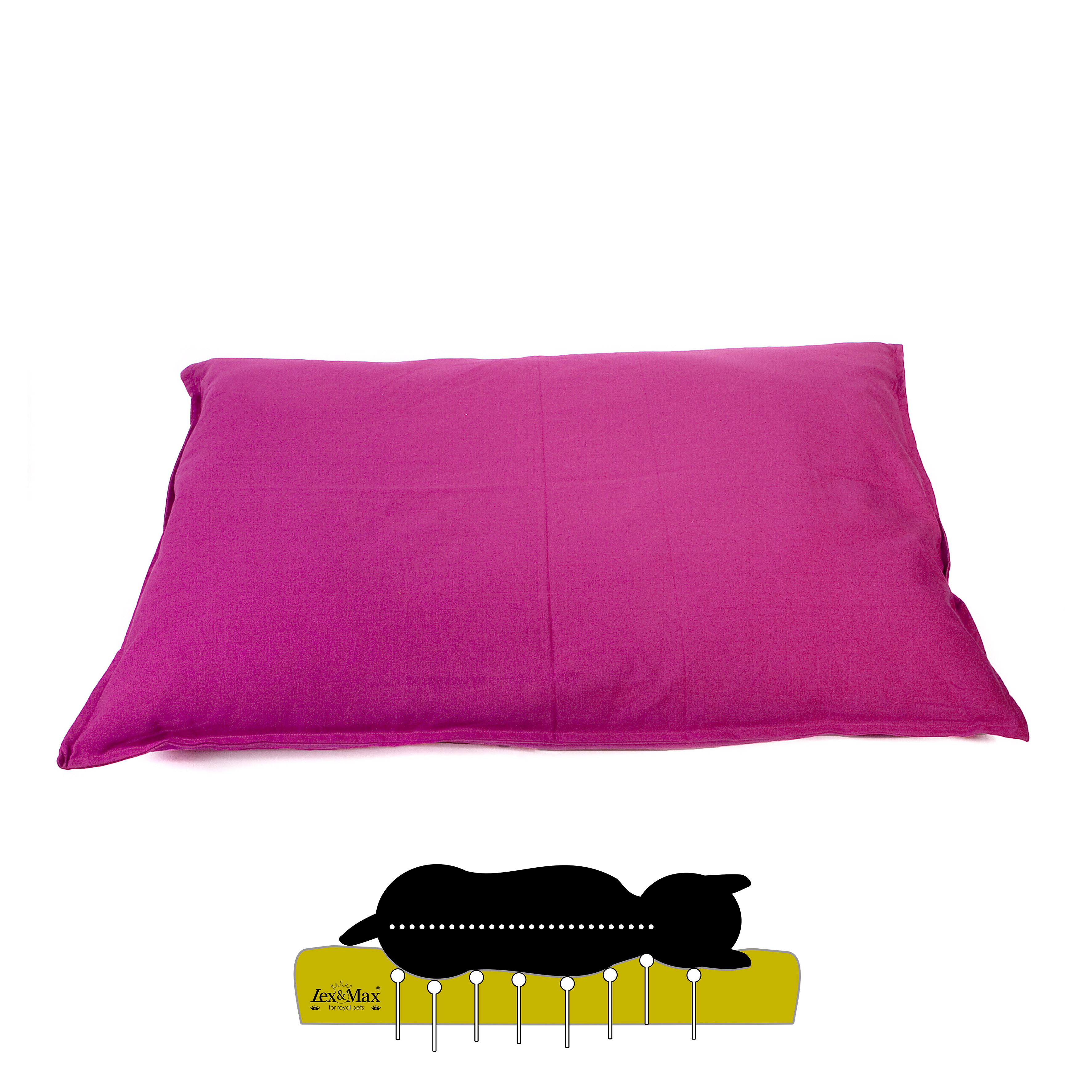 Lex & Max Tivoli - Orthopedisch Hondenkussen - Fuchsia - 70x100x16 cm - L Lex & Max Tivoli - Orthopedisch Hondenkussen - Fuchsia - 70x100x16 cm - L