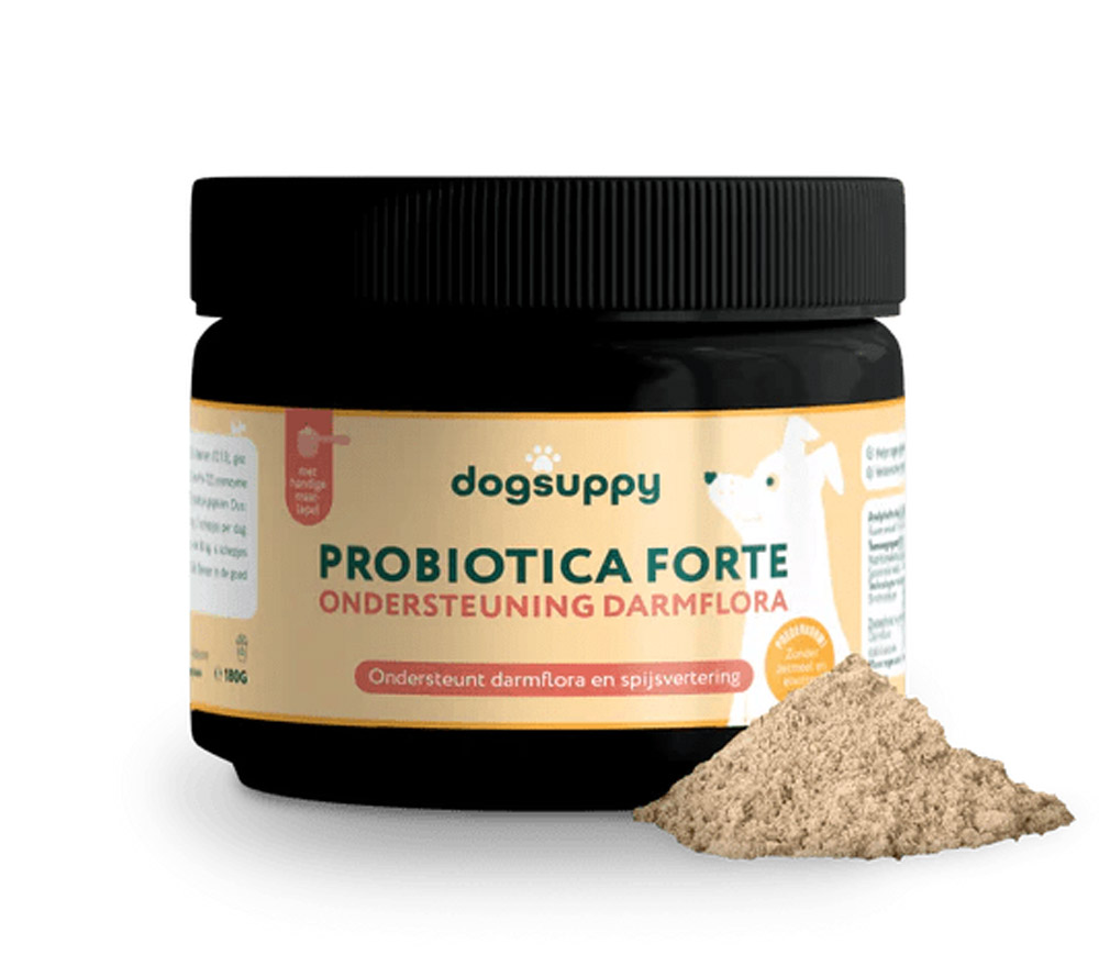 Dogsuppy Probiotica Forte poeder - Spijsvertering en darmflora - 180 Gram Dogsuppy Probiotica Forte poeder - Spijsvertering en darmflora - 180 Gram
