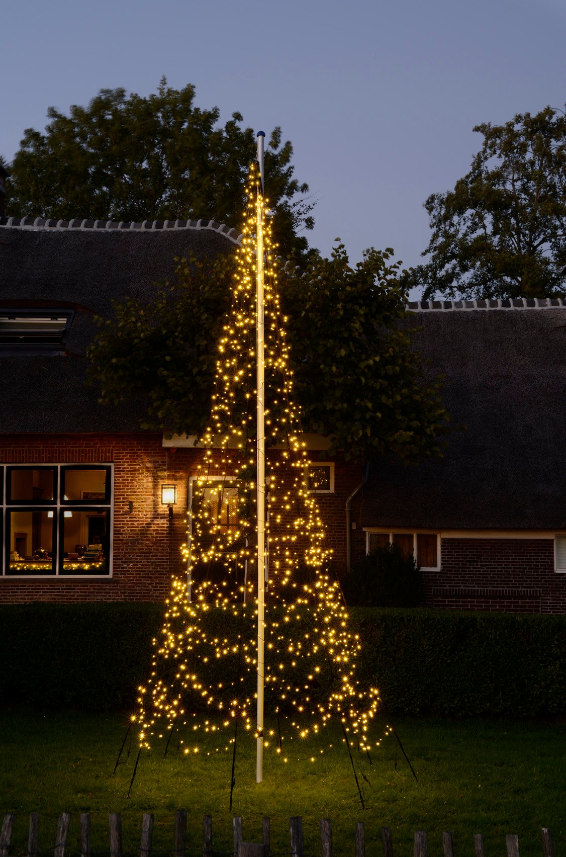 Fairybell 6 meter - Vlaggenmast kerstboom - 1200 - Warm wit - 600 cm