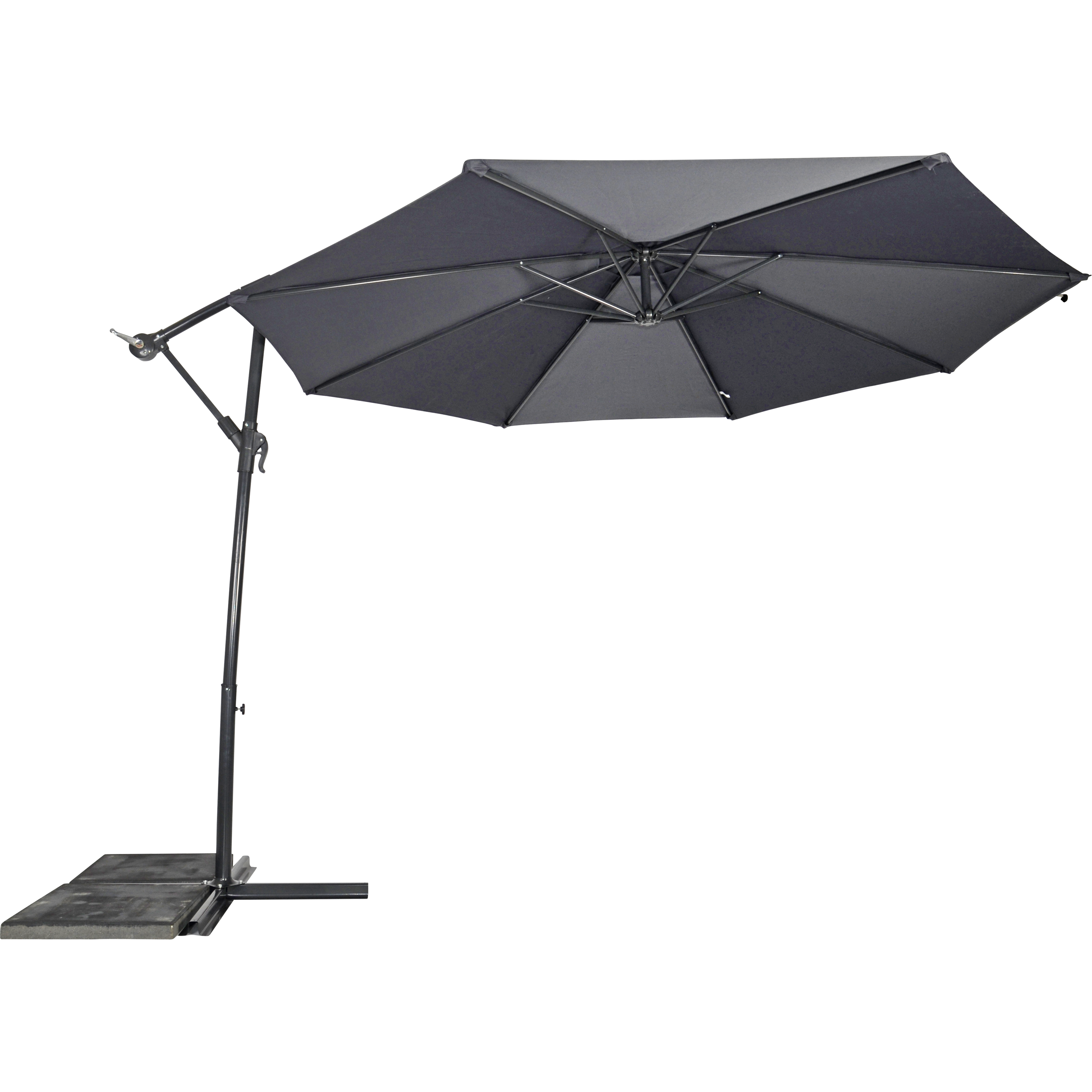 Lesli Living Gemini  - Zweefparasol - Grijs - 300 cm
