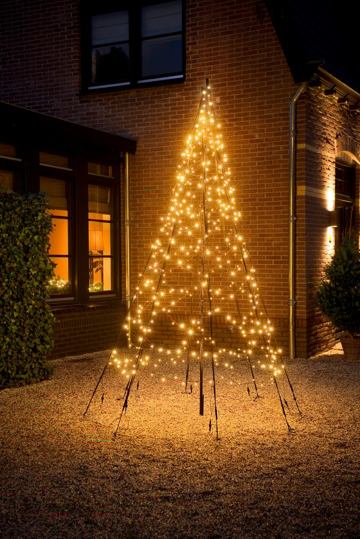 Fairybell 3 meter - Vlaggenmast kerstboom - 480 - Warm wit - 300 cm