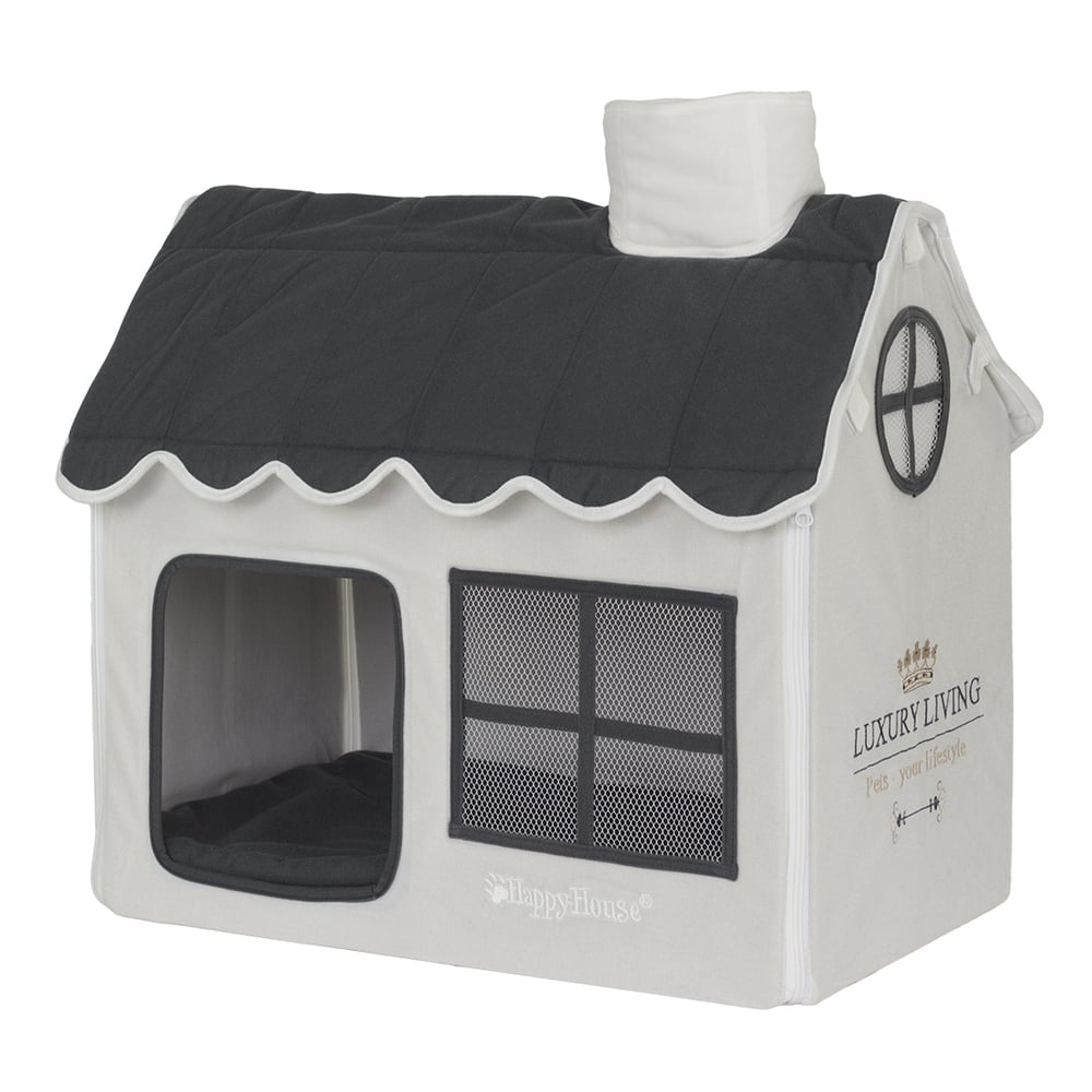 Happy-House Villa Luxury Living - Hondenkussen - Offwhite/Grij - 49x52x36 cm - Klein