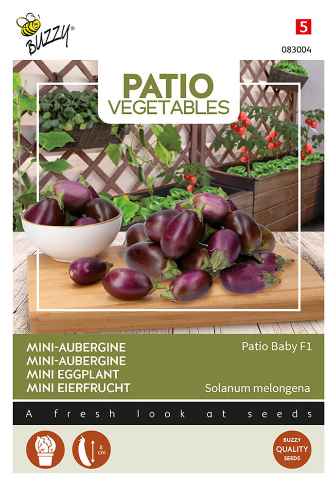 Buzzy Patio Vegetables Mini Aubergine - Groentezaden