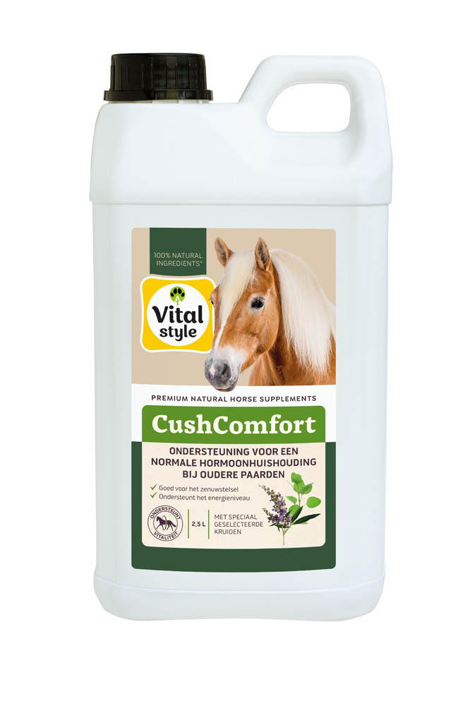 VITALstyle CushComfort Hormoonbalans - Supplement Paard - 2.5 Liter - Can