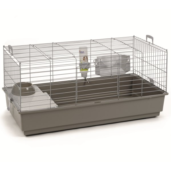 Savic Nero Deluxe 3 - Konijnenkooi - Zilver Grijs - 47x100x50 cm