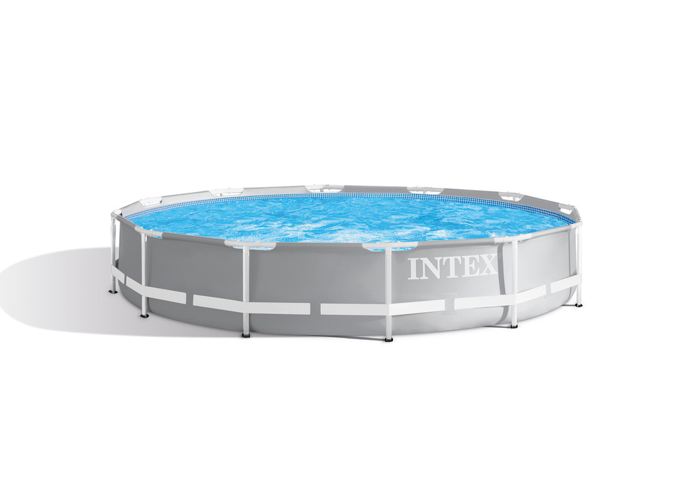 Intex Prism Frame Pool Set - Zwembad - Grijs - 76x366x76 cm - 366 cm