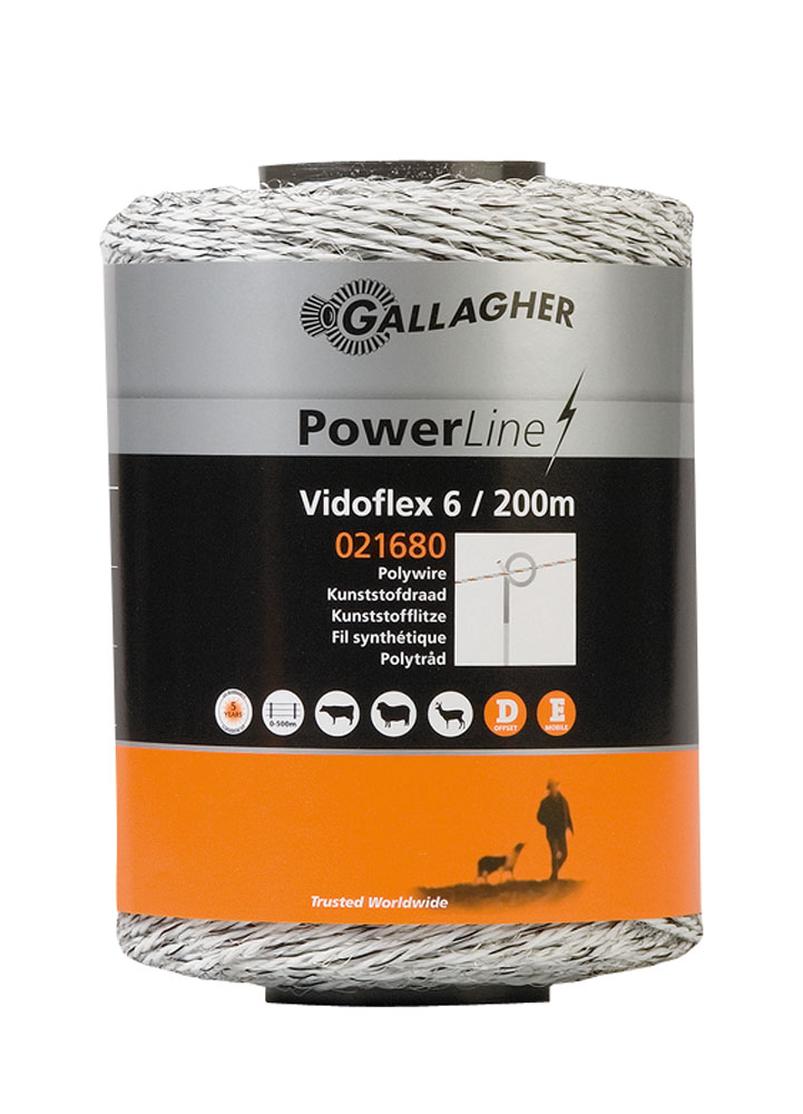 Gallagher - Vidoflex 6 - 16 cm - 200 Meter - Wit - 10 cm - 20000 cm Gallagher - Vidoflex 6 - 16 cm - 200 Meter - Wit - 10 cm - 20000 cm