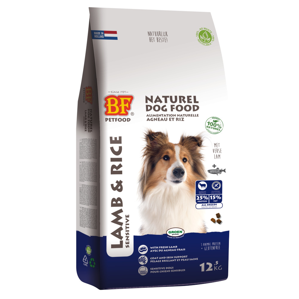 BF Petfood Lam & Rijst - Hondenvoer - 12.5 Kilogram - groente, rijst BF Petfood Lam & Rijst - Hondenvoer - 12.5 Kilogram - groente, rijst