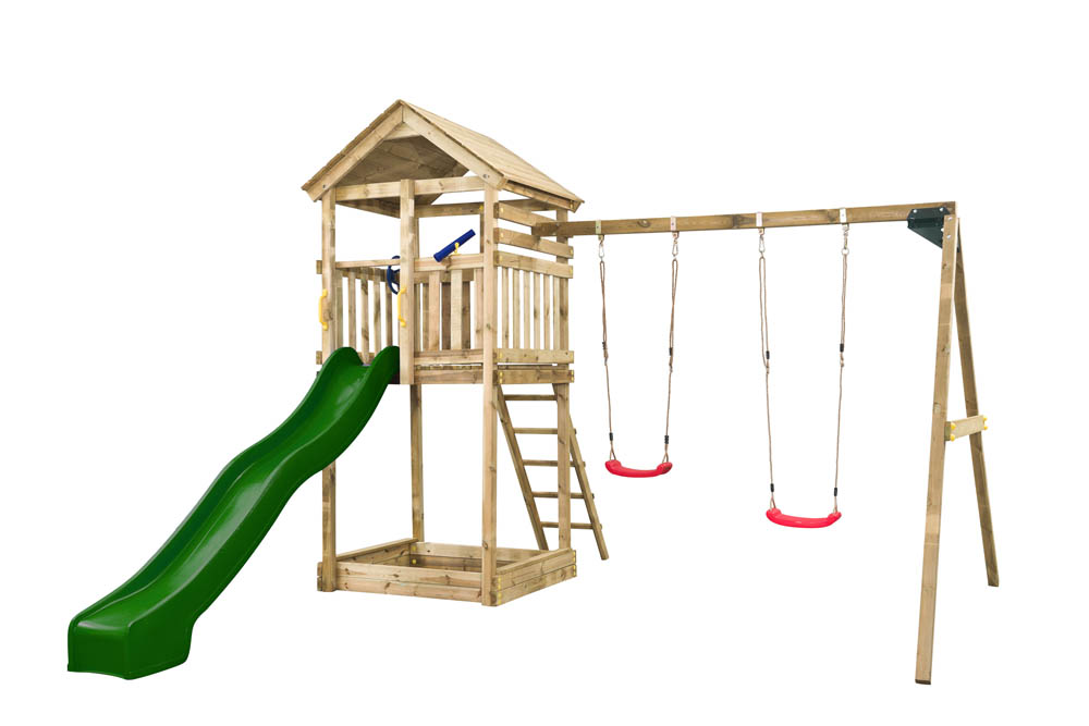 Swing King Daan - Speeltoestel - Groen - Hout