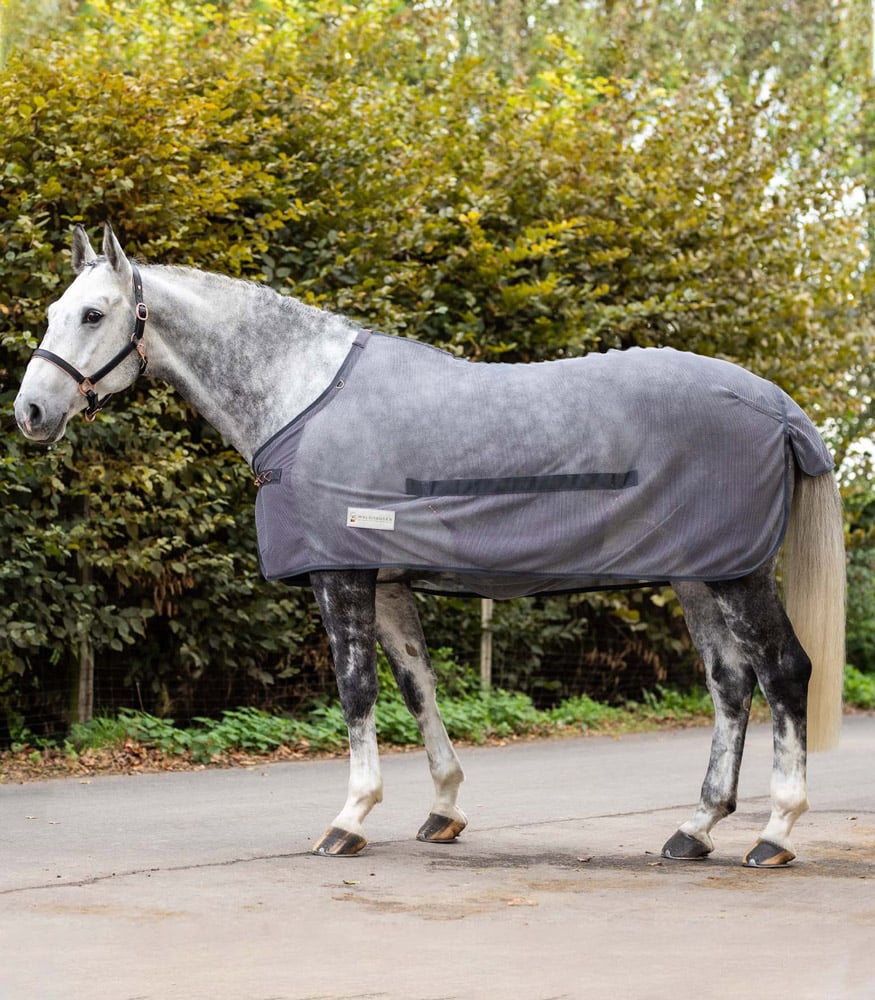 Waldhausen Comfort - Vliegendeken met buikflap - Paardendeken - Grijs - 125/175 Waldhausen Comfort - Vliegendeken met buikflap - Paardendeken - Grijs - 125/175