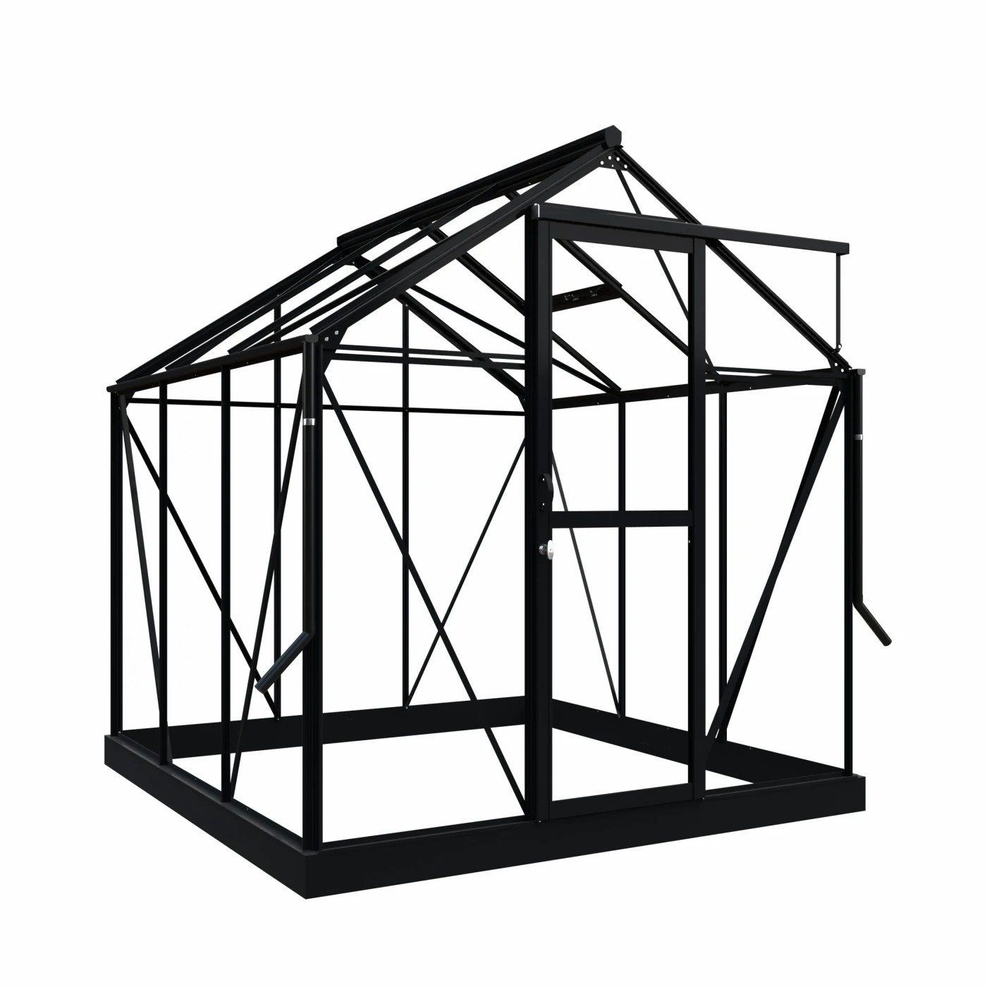 Royal Well Mary I - Tuinkas - zwart - 241x212x222 cm - Veiligheidsglas & polycarbonaat