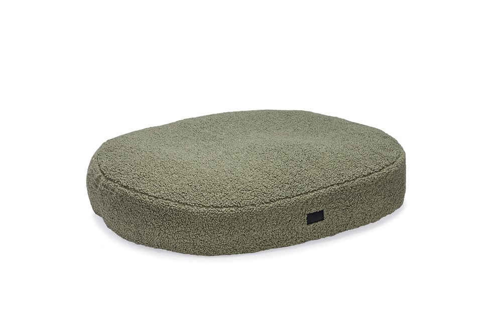 Designed by Lotte Yndis - Hondenkussen - Bouclé - Ovaal - Groen - 15x60x65 cm - S