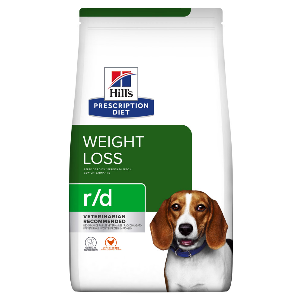 Hill's Prescription Diet r/d Weight Reduction - Hondenvoer veterinair - 4 Kilogram - kip