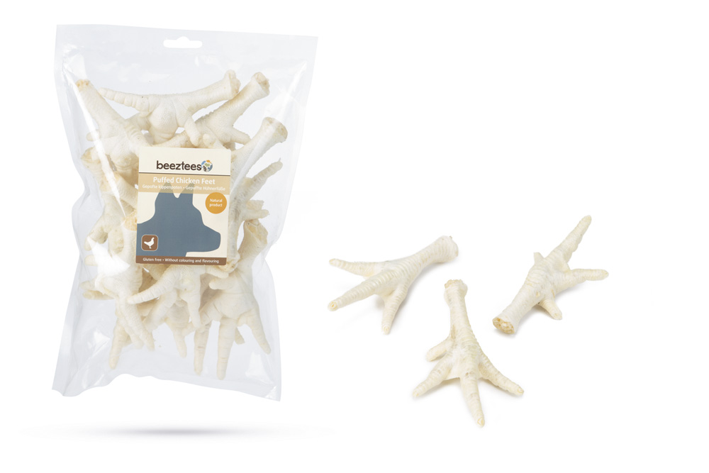 Beeztees Kippenpoten Gepoft- Hondensnack - 200 Gram