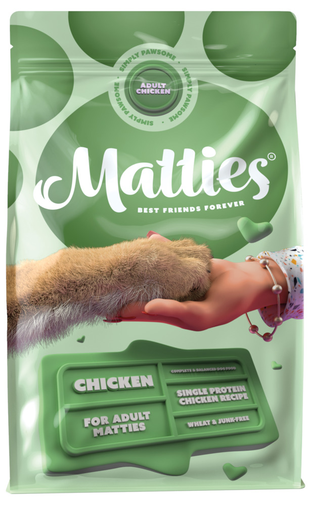 Matties Adult Chicken - Hondenvoer - 3 Kilogram - kip