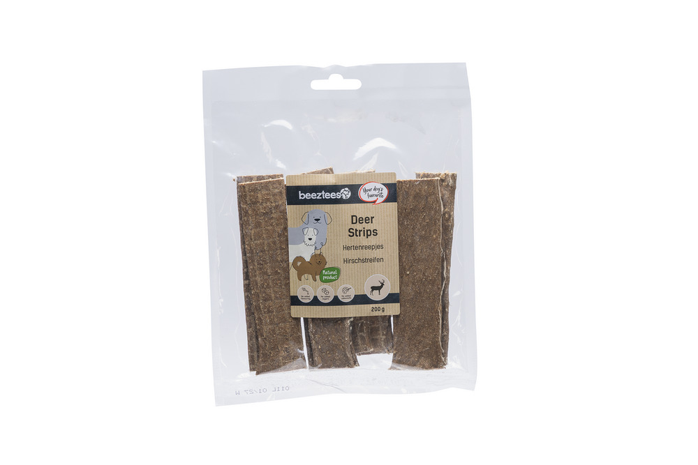 Beeztees Hertenreepjes - Hondensnack - 200 Gram